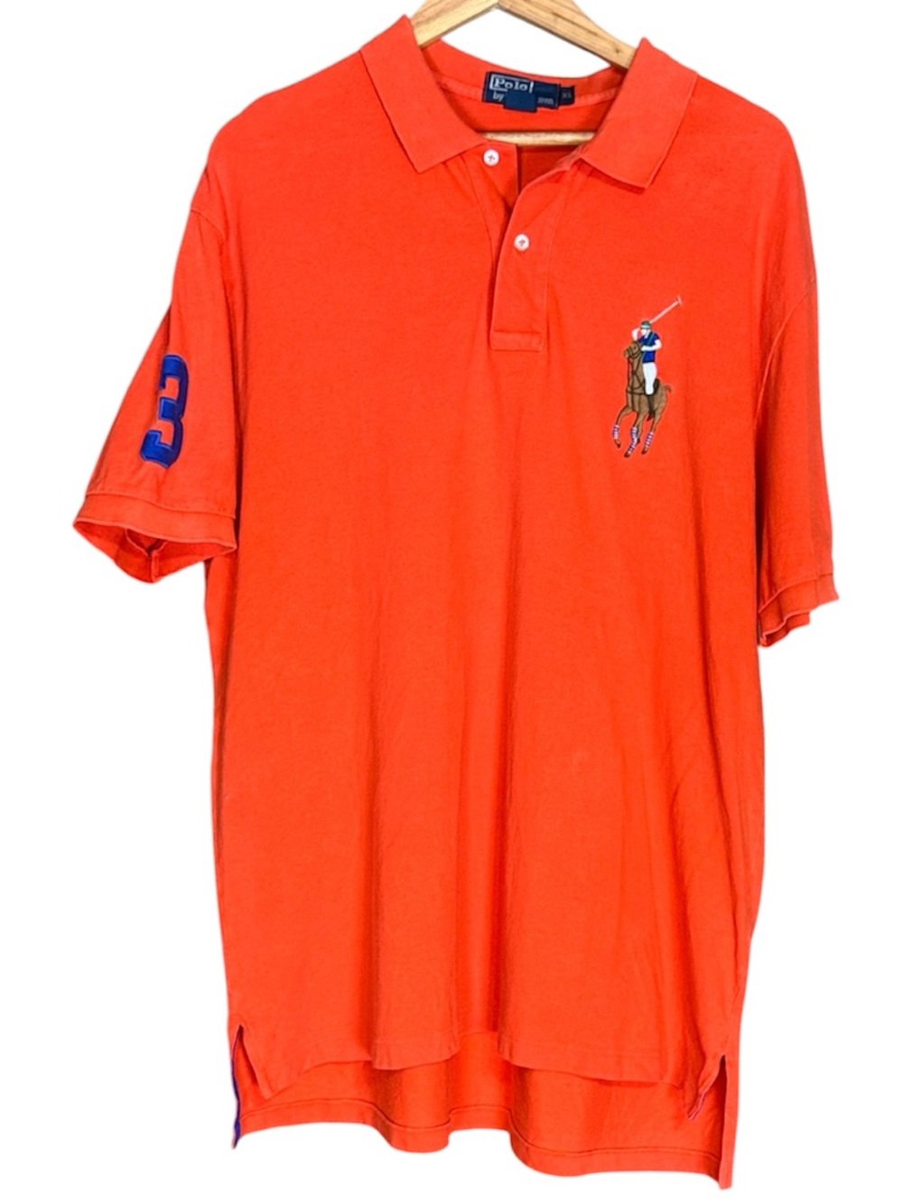 Vintage Polo Ralph Lauren short sleeve polo with Big Pony logo Size XL